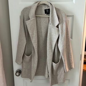 Light beige/grey sweatshirt blazer cardigan